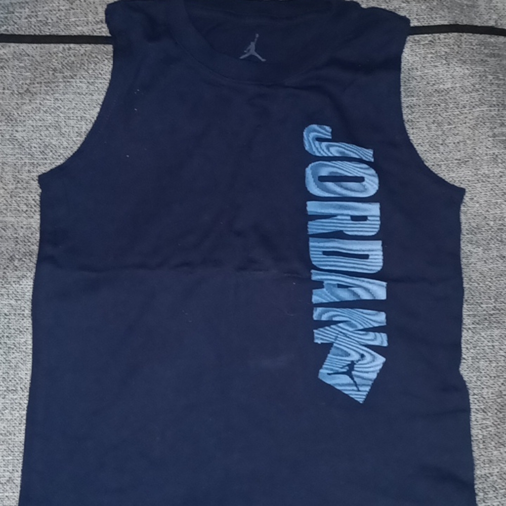 Jordan, navy, boys 5, tank shirt
